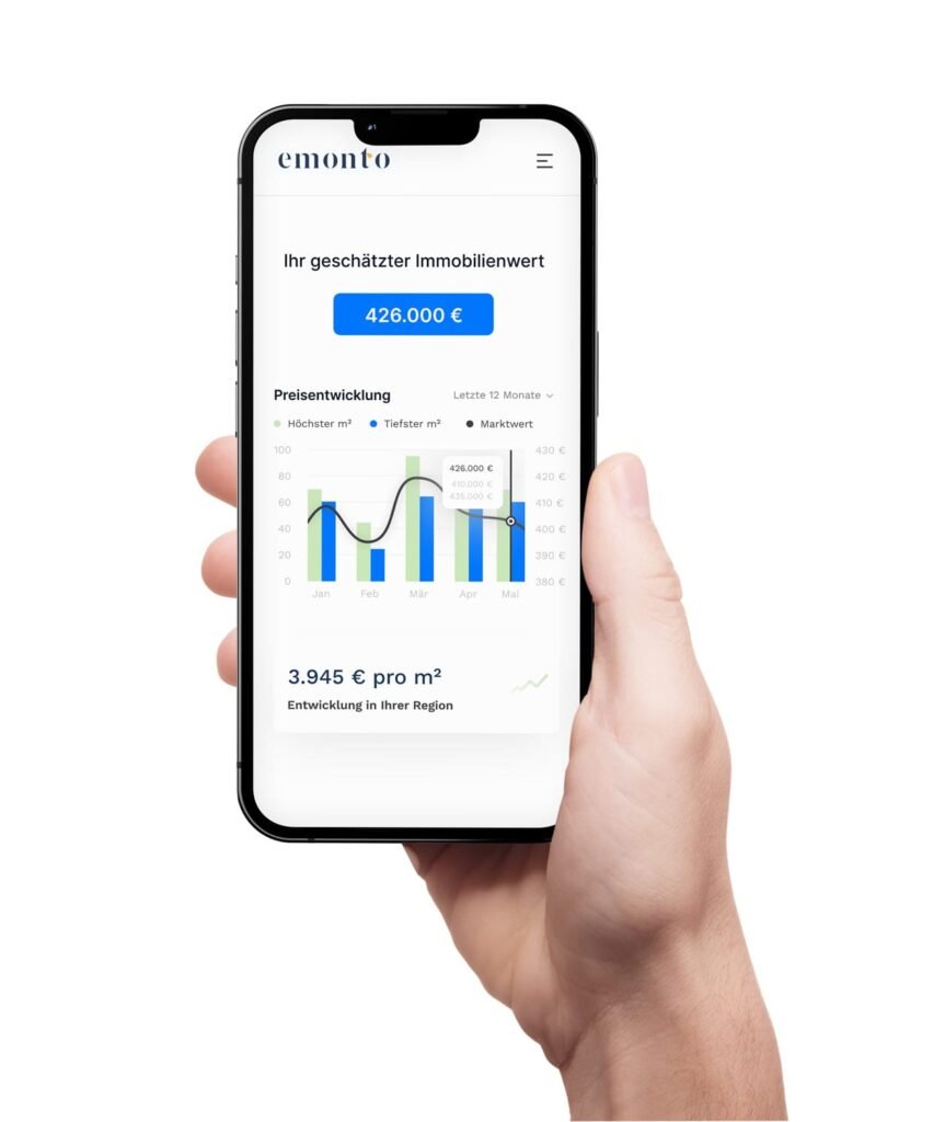 Immobilienbewertung von emonto auf iPhone